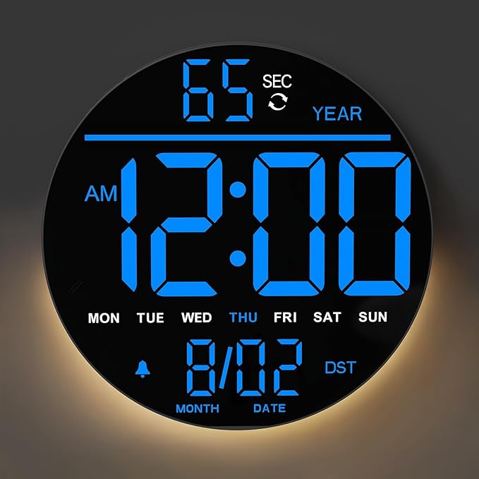 JALL 8" Large Digital Wall Clock