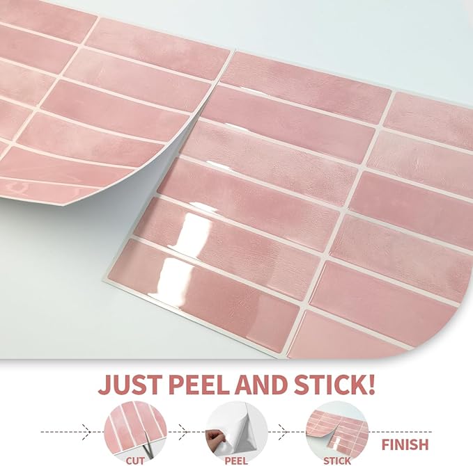 Peel and Stick Backsplash 3D Wall Tiles, Self-Adhesive, Oil Proof, Waterproof
