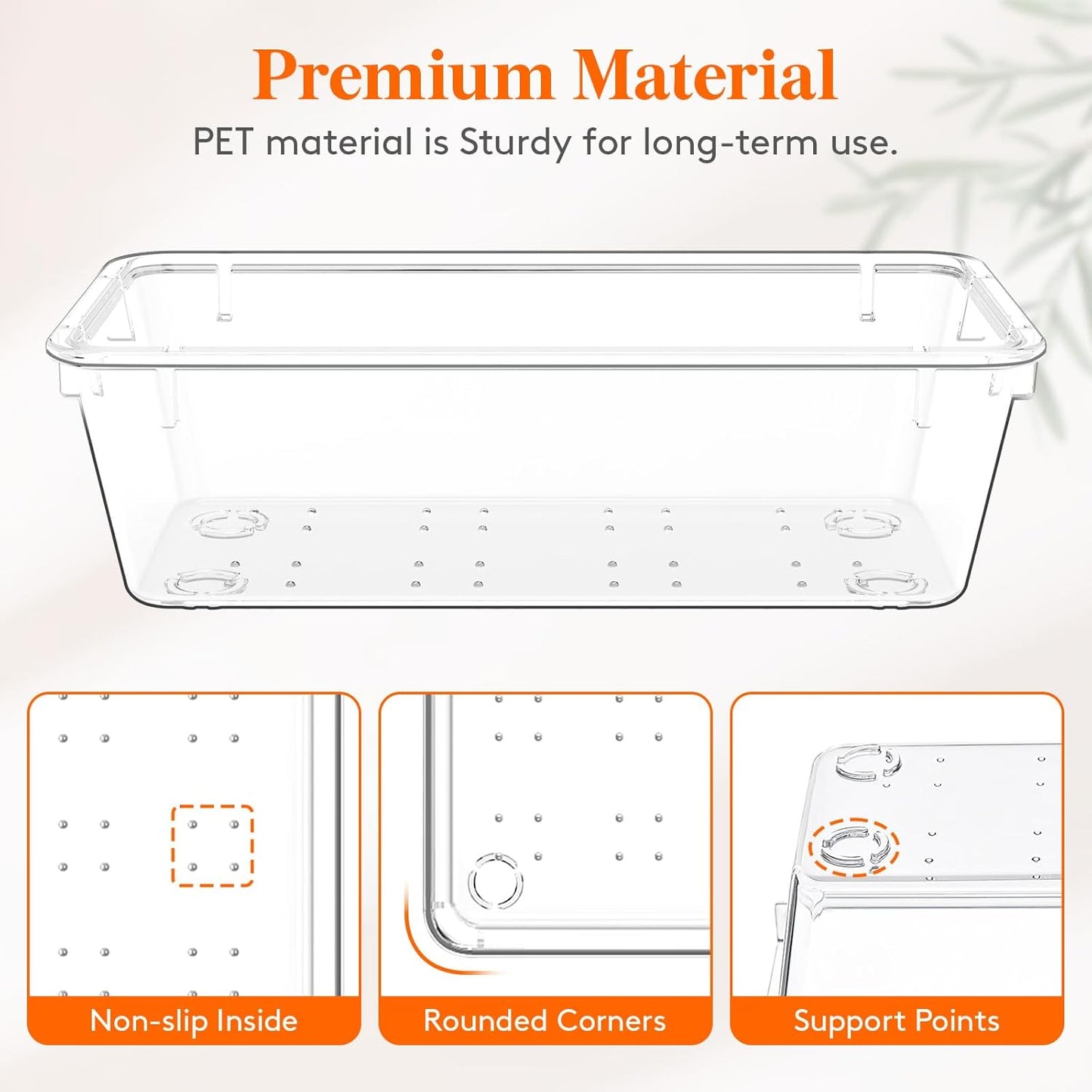 Lifewit 8 Pcs Large Bathroom Drawer Organizers, 3 Sizes Clear Plastic Storage Organizer Trays for Make Up, Kitchen Utensils, Vanity Accessories in Bathroom/Office/Dresser Organization