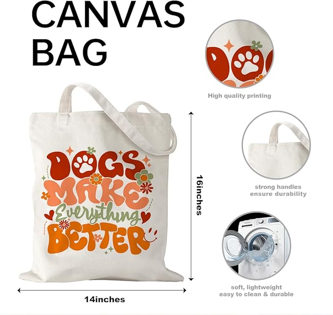 Canvas Bag for Women Grocery Shopping Travel Gym Weekender Vacation Womens Work Tote Bag Gifts