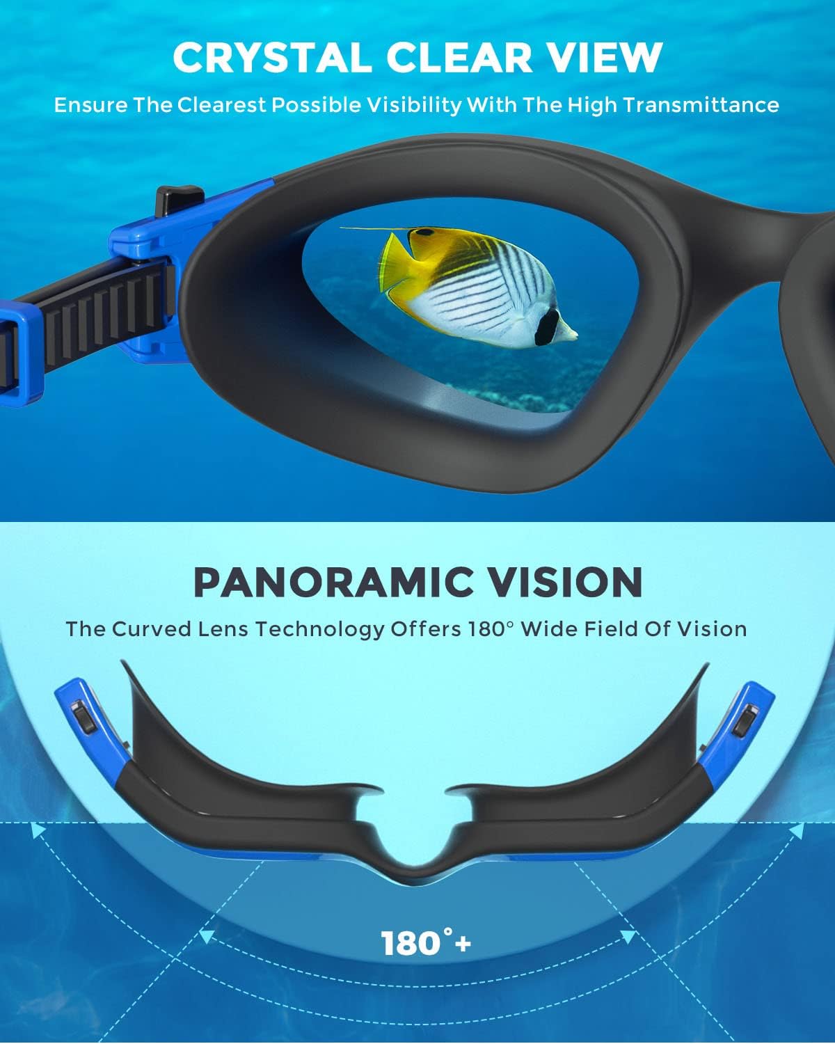 OMID Kids Swim Goggles - Polarized Comfort for Ages 6-14 | Perfect for Clear Vision