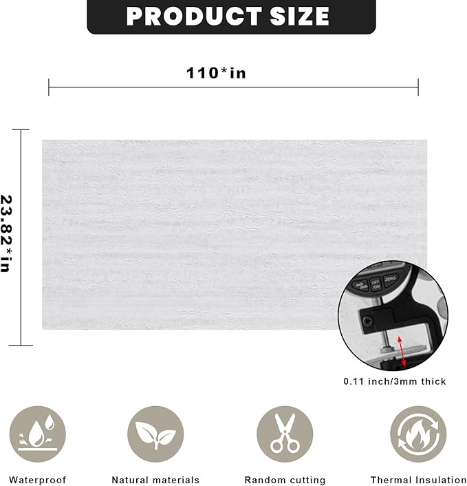 3D Wall Panels Peel and Stick – 23.82"x110" PVC Faux Travertine Texture