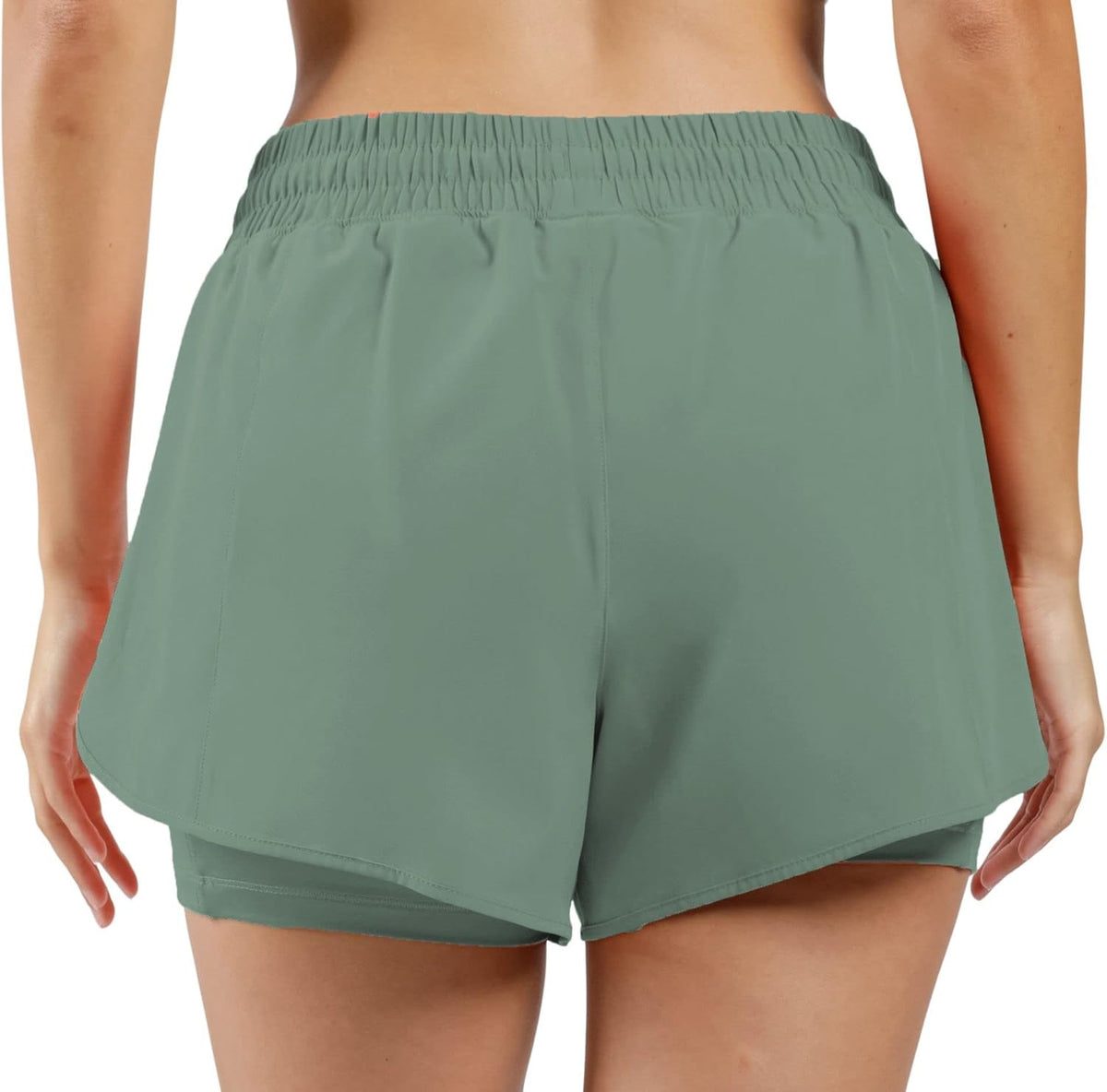 90 Degree By Reflex Lightweight 2-in-1 Workout Shorts - Running & Yoga with Inner Biker Short Pockets