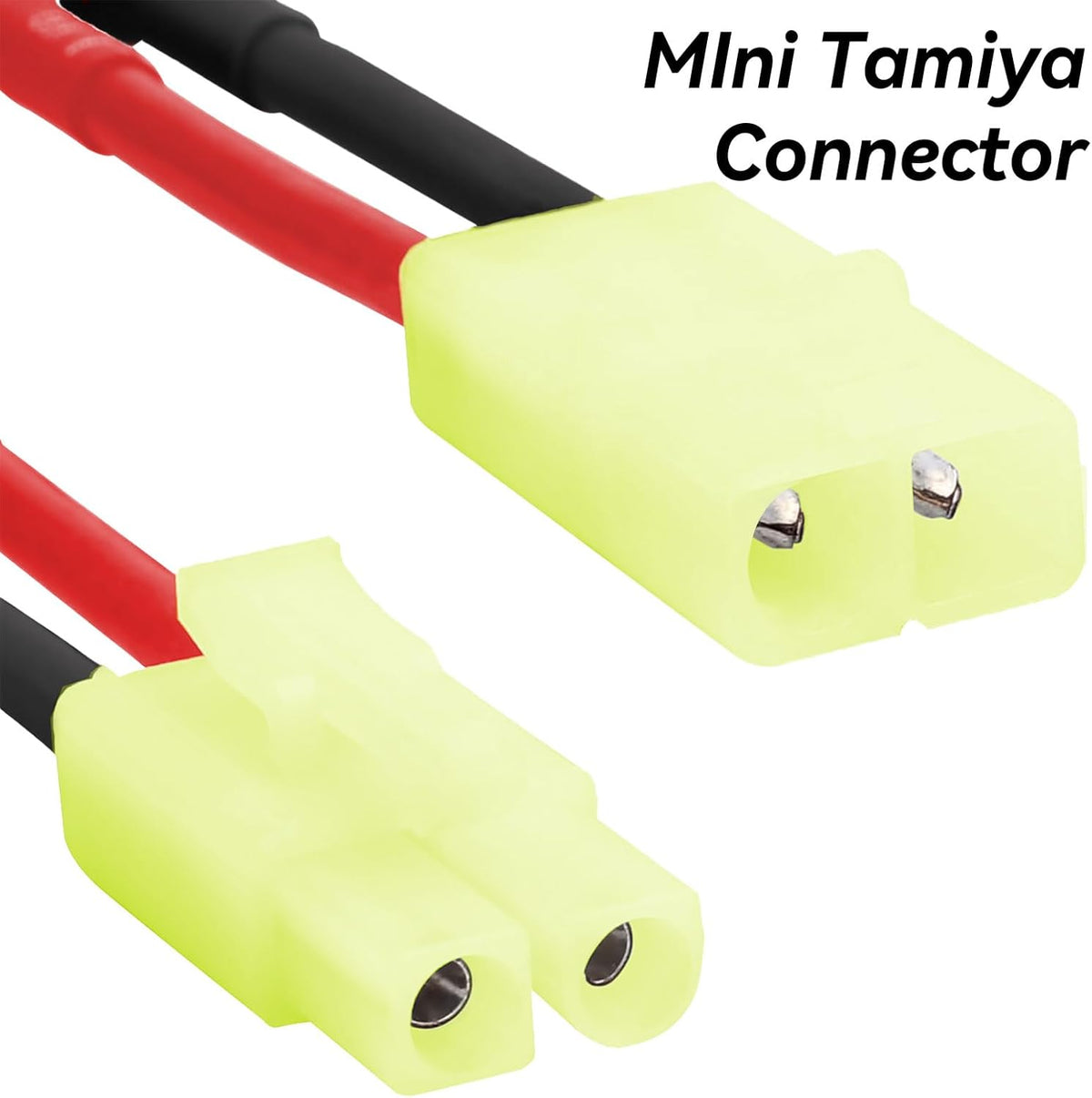 Tamiya Connector to Deans Adapter - 10 Pack 16AWG Male/Female Cable for RC Cars & Airsoft