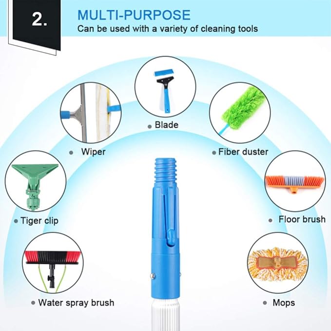 Photovoltaic Panel Cleaning, Window Clean, 3-12M Water Fed Telesbrush, Extendable Cleaner Conservatory Roof Cleaning Tools/5M Rod/50Cm Brush Head