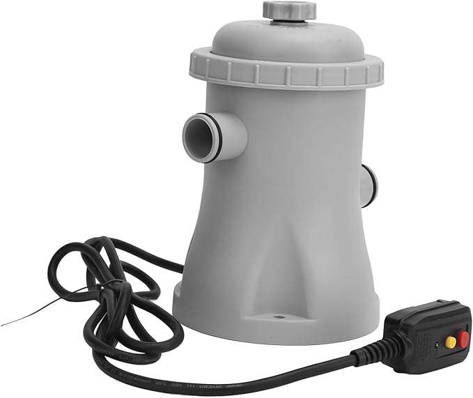 330 Gallon Pool Filter Pump for Ground Pools, Cartridge Pool Filters Pump System, Electric Swimming Pool Filter for Pools Sand Cleaning Tool Set (US Plug 110V