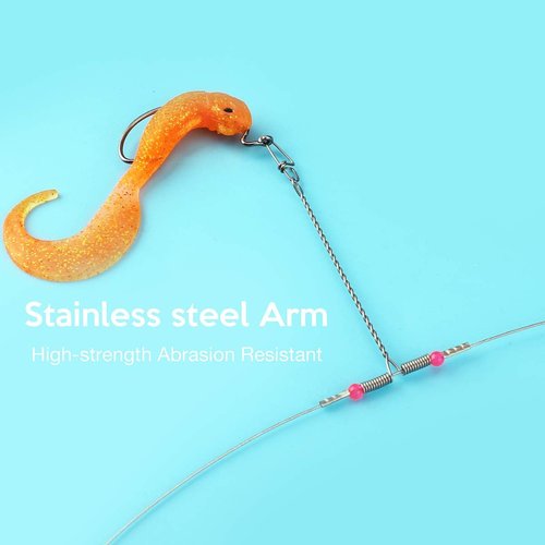 Fishing Leaders, Fish Line Stainless Steel Wire with Swivels Snap Connect Fishing Gear and Equipment Tackle Kit, for Lures Bait Rig Or Hooks, Fishing Gift