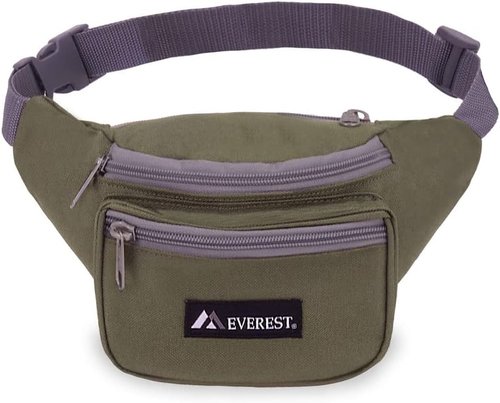 Everest Olive Waist Pack - Durable, Lightweight, One Size Travel Gear