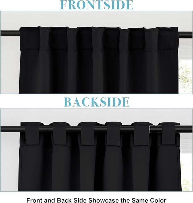 RYB HOME Bathroom Curtains Blackout