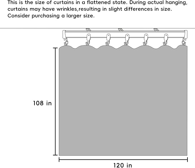 Hoeflife Room Divider Curtains Blackout Floor to Ceiling Curtain