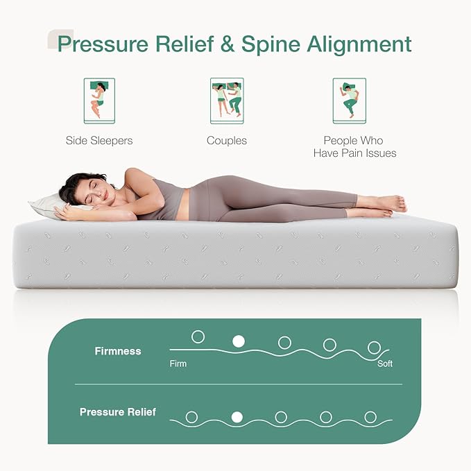 Novilla King Mattress, 12 Inch King Memory Foam Mattress for Supportive & Pressure Relief, Removable Washable Cover,CertiPUR-US Certified Mattresses in a Box, Firm