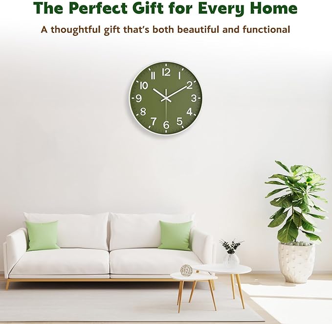 Wall Clock, Battery Operated, Modern Minimalist Design