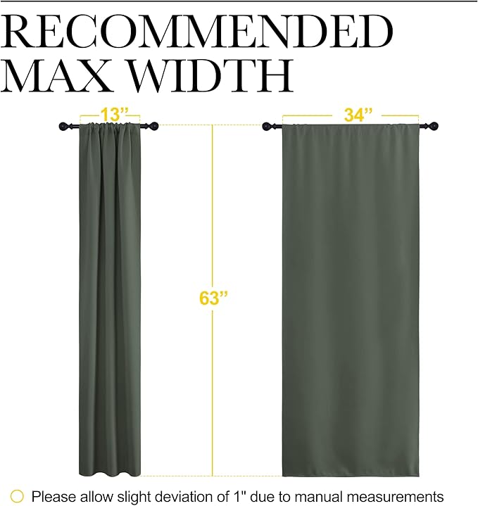 NICETOWN Bedroom Curtains Blackout Draperies