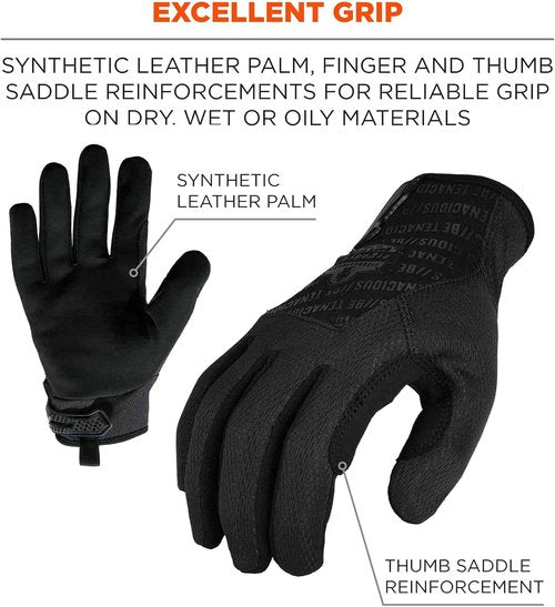 Ergodyne High-Dexterity Tactical Gloves - Black | Unisex, Small Size for Enhanced Grip