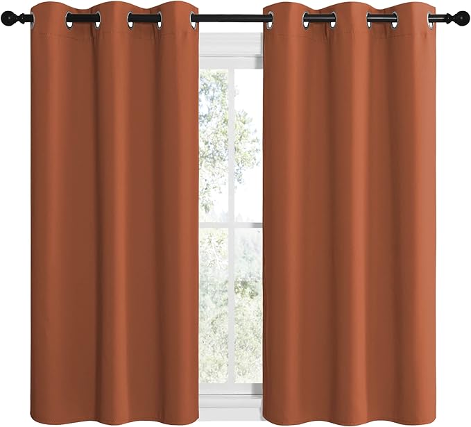 NICETOWN Bedroom Curtains 50 inches Long, Privacy and Thermal Insulated