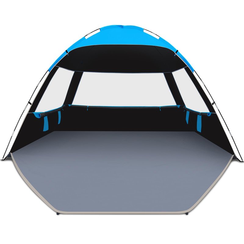 Venustas Beach Tent Sun Shelter for 3/4/6/8 Person, UPF 50+ UV Protection Beach Canopy, Lightweight and Easy Setup Cabana, Portable Beach Shade Tent