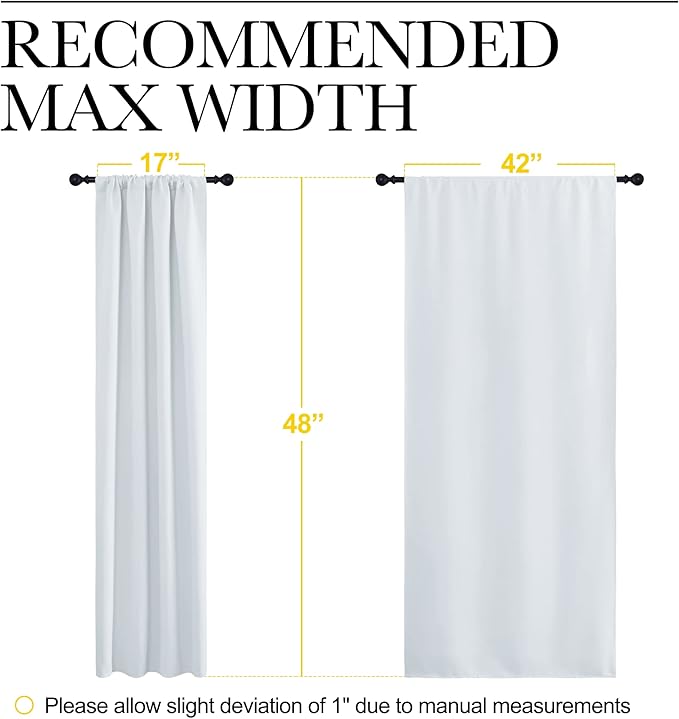 NICETOWN Greyish White Window Curtain Panels