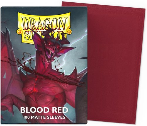 Dragon Shield | Matte Card Sleeves - 100 CT Premium TCG Protection | Blood Red - Smooth & Tough