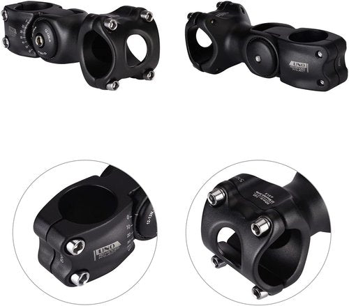 FOMTOR 31.8mm 25.4mm Adjustable Stem 90mm 110mm 0~60 Degree UNO MTB Adjustable Handlebar Stem for Most Mountain Bike Road Bike MTB