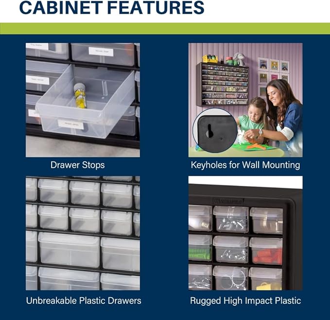 Akro-Mils 44-Drawer Plastic Drawer Storage Cabinet