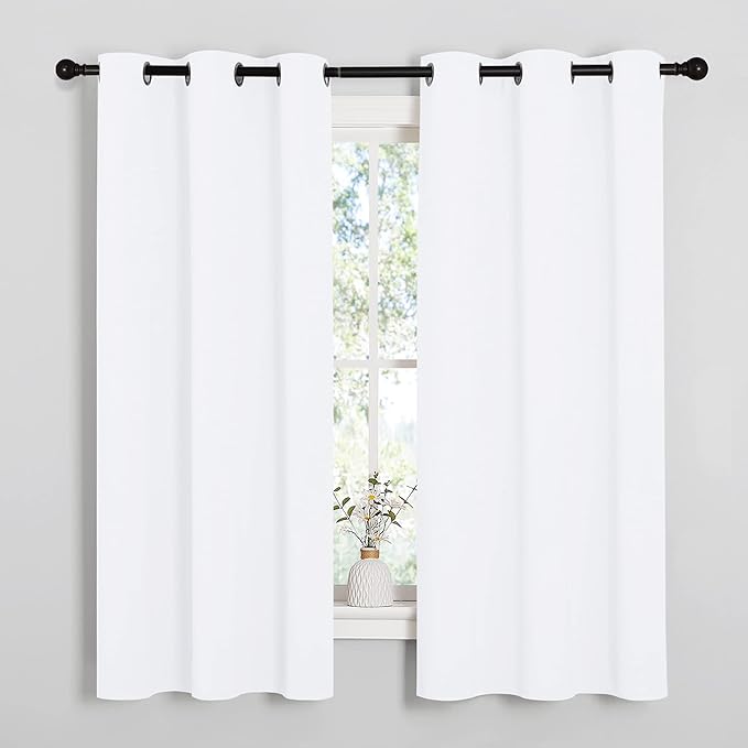 NICETOWN White Window Curtain Panels