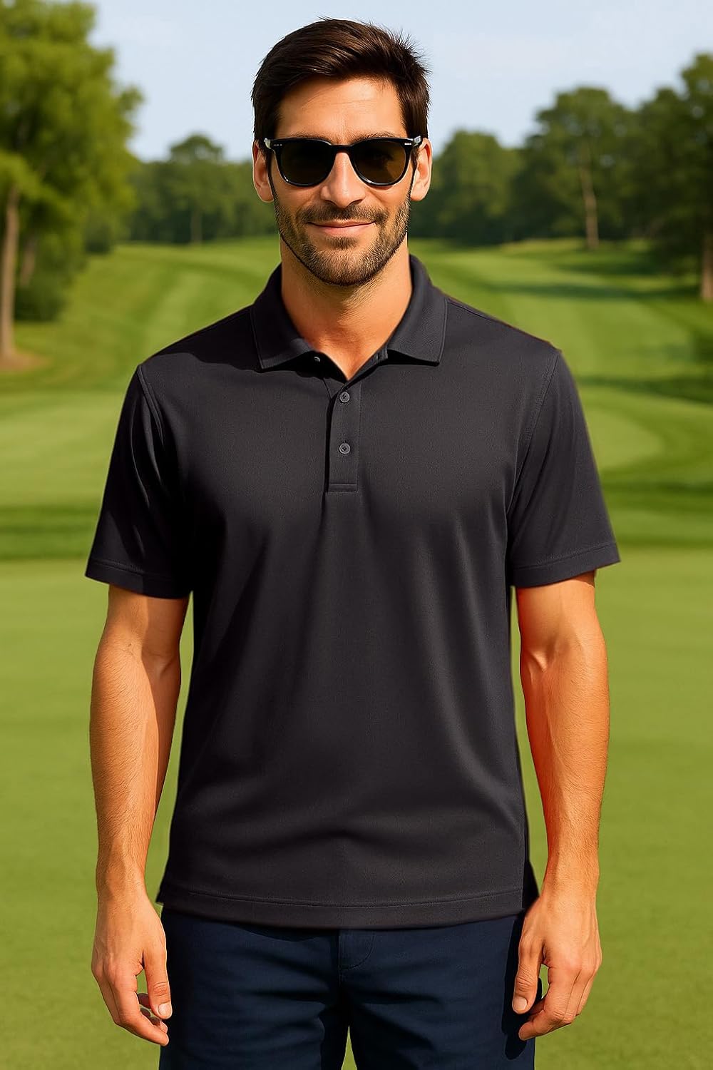Skiennix Golf Polos for Men - Dry Fit Short Sleeve Shirts in Regular & Big/Tall Sizes