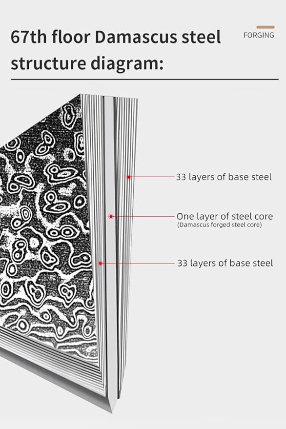 3.5" Paring Knife Damascus Steel Peel Chef Knife - 67-Layer Forged Fruit/Vegetable Knife with Natural Solid Wood Handle, 15° Double-Edged Blade, Ultra-Sharp & Corrosion Resistant