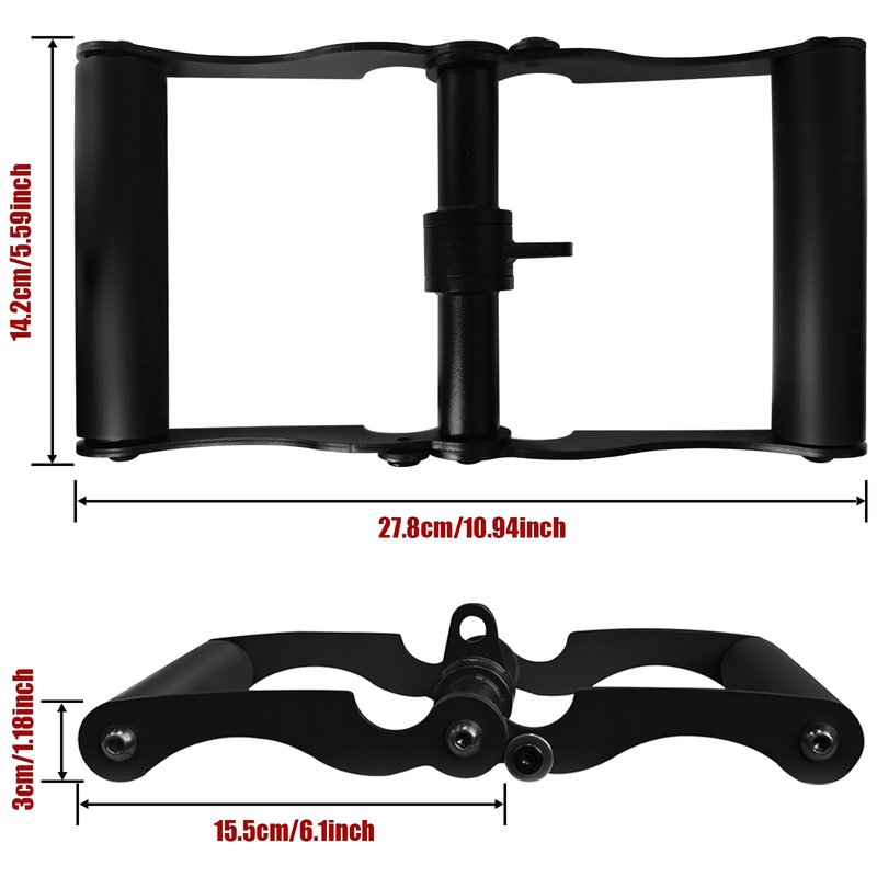 Topfinder V bar Handle T Bar Row Attachment, Landmine Handle for Barbell, Exercise Machine D Row Attachments for Back, Arm, Shoulder Workouts