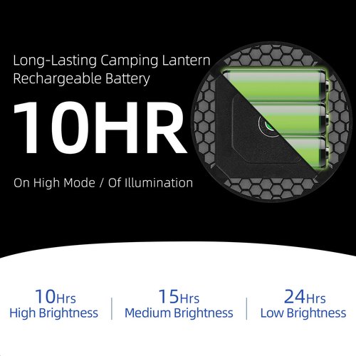 Amkulop Tent Light Hanging for Camping,Bright LED Rechargeable Portable Lantern for Vendor Booths,Waterproof Outdoor Lights with Battery Power, Camp Lamp Light with Magnet for Outdoor Glamping(Black)