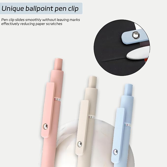 6Pcs Gel Pens 0.5mm Fine Point Black Ink Pens With Smooth Writing,Quick Dry Pens For Journaling,Valentines Day Office Writing Supplies for Women Nurse(Macaron)