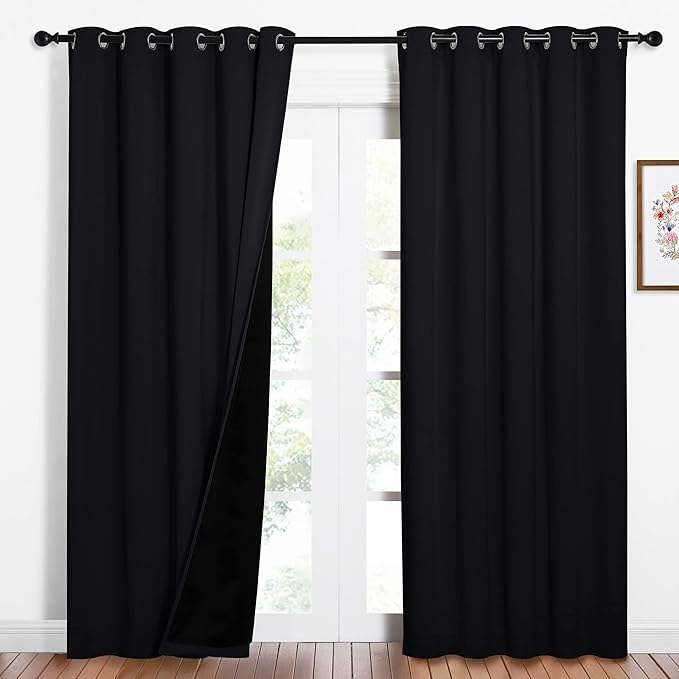 NICETOWN High-End Thermal Curtains, Full Blackout Curtains 84 inches Long