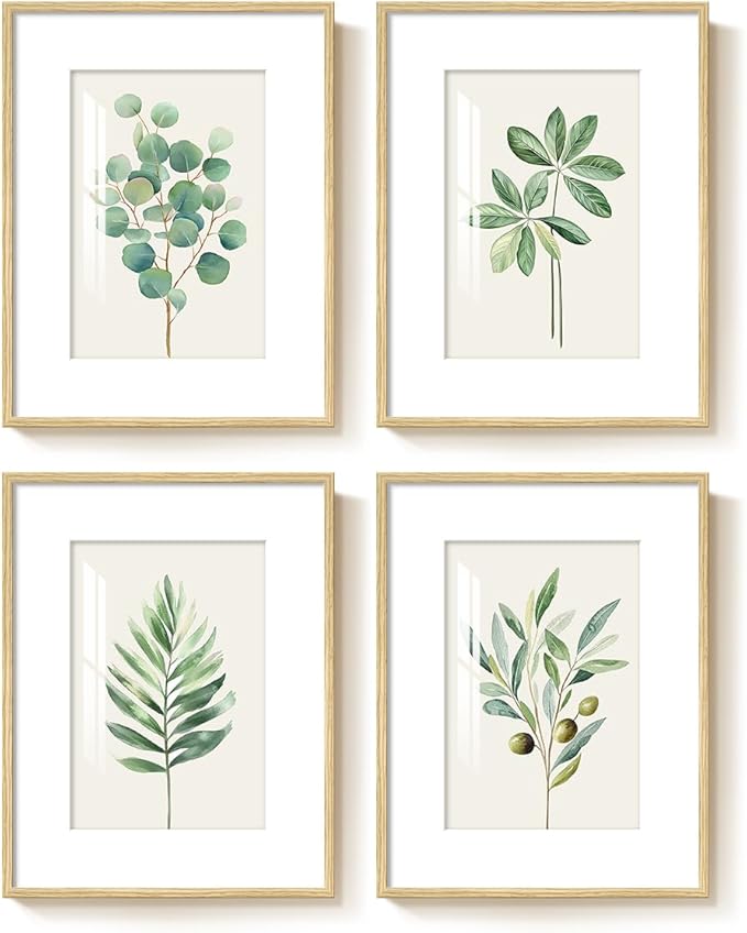 Framed Sage Green Botanical Wall Art