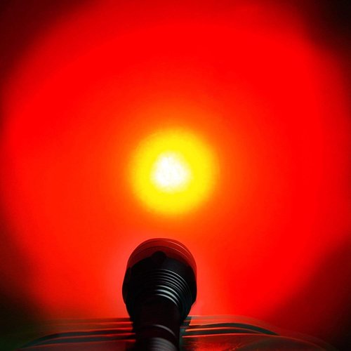BESTSUN Predator Light 350 Yards Red LED Flashlight Night Hunting Light Coyotes Varmints Hog Hunt Tactical Flashlights with Pressure Switch, Scope & Picatinny Mounts