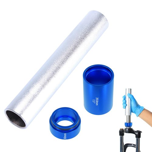 Bibabala Bike Front Fork Crown Race Install Tool Kit, Bicycle Fork Nut Setting Installer, Aluminum Alloy Bicycle Front Fork Setter Driver Kit for 28.6mm 1.5in 1.25in Bicycle Front Fork(3 Pcs)