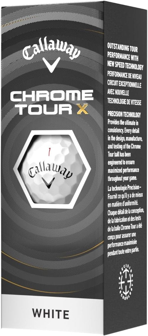 Callaway Golf Chrome Tour X 2026 Golf Balls - Premium Performance for Enhanced Distance & Control