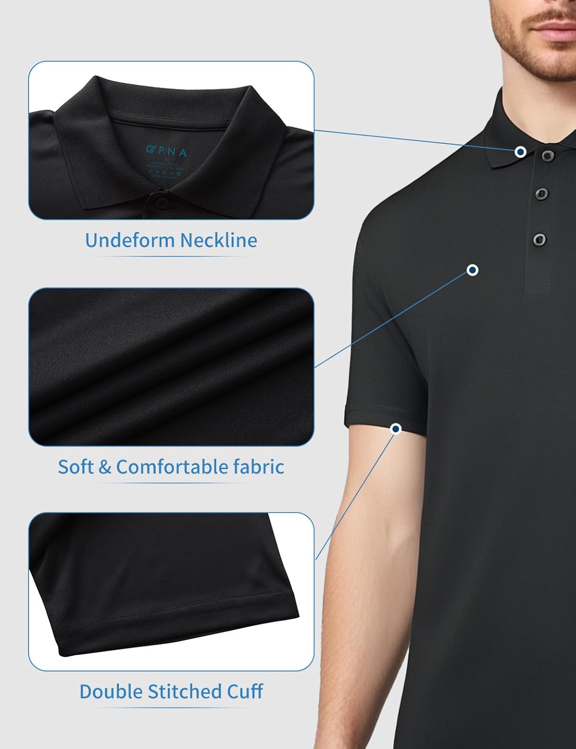 Skiennix Golf Polos for Men - Dry Fit Short Sleeve Shirts in Regular & Big/Tall Sizes