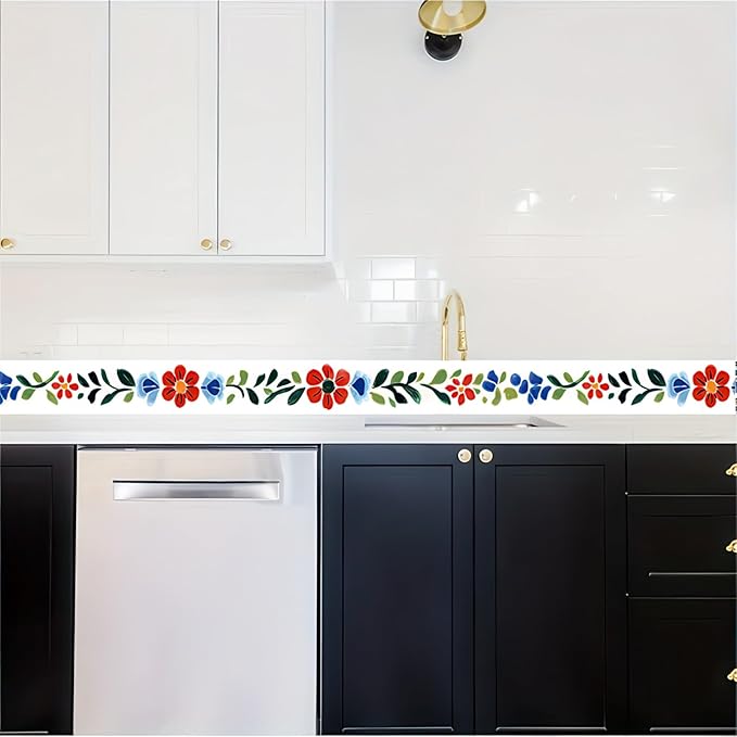 HOMETITUTE Wallpaper Border 4x196 Inch Peel and Stick Wall Border Wallpaper