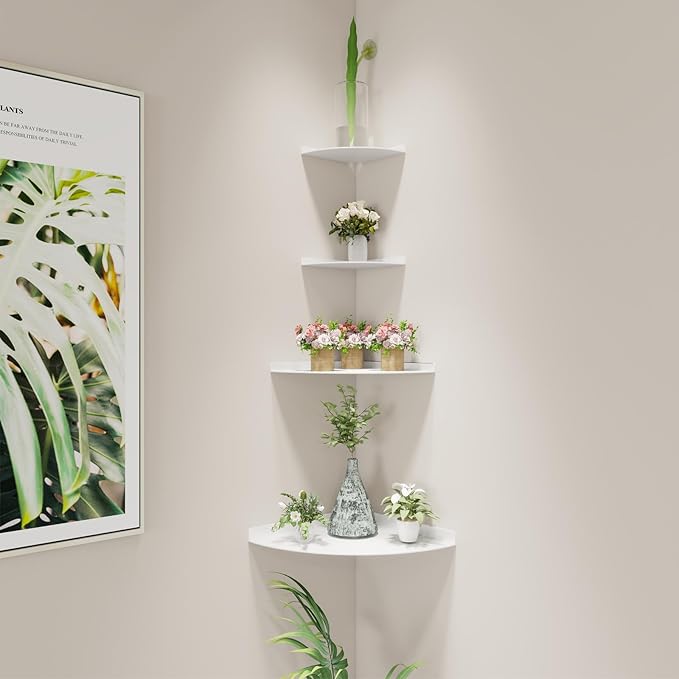 Corner Floating Shelf, 3.0mm Aluminum Alloy Corner Shelves wall Mounted