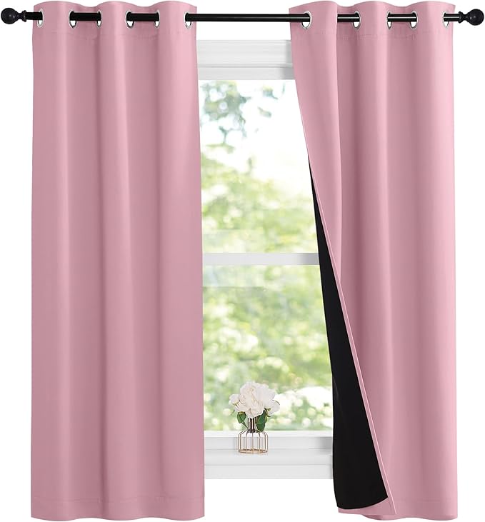 NICETOWN 100% Blackout Short Curtains