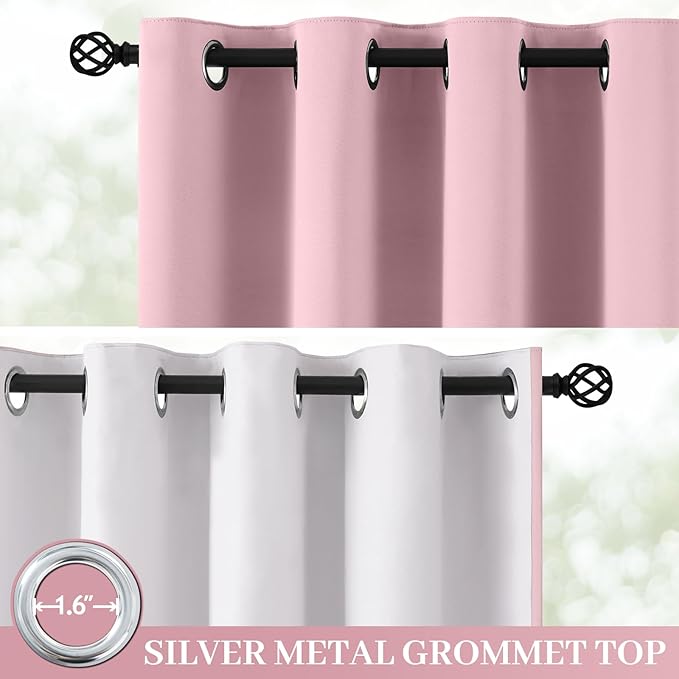 Yakamok 100% Blackout Curtain Panels 84 inches Cold and Light Blocking Drapes