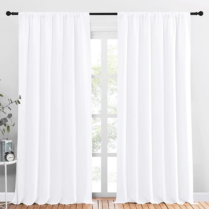 NICETOWN White Bedroom Curtain Panels