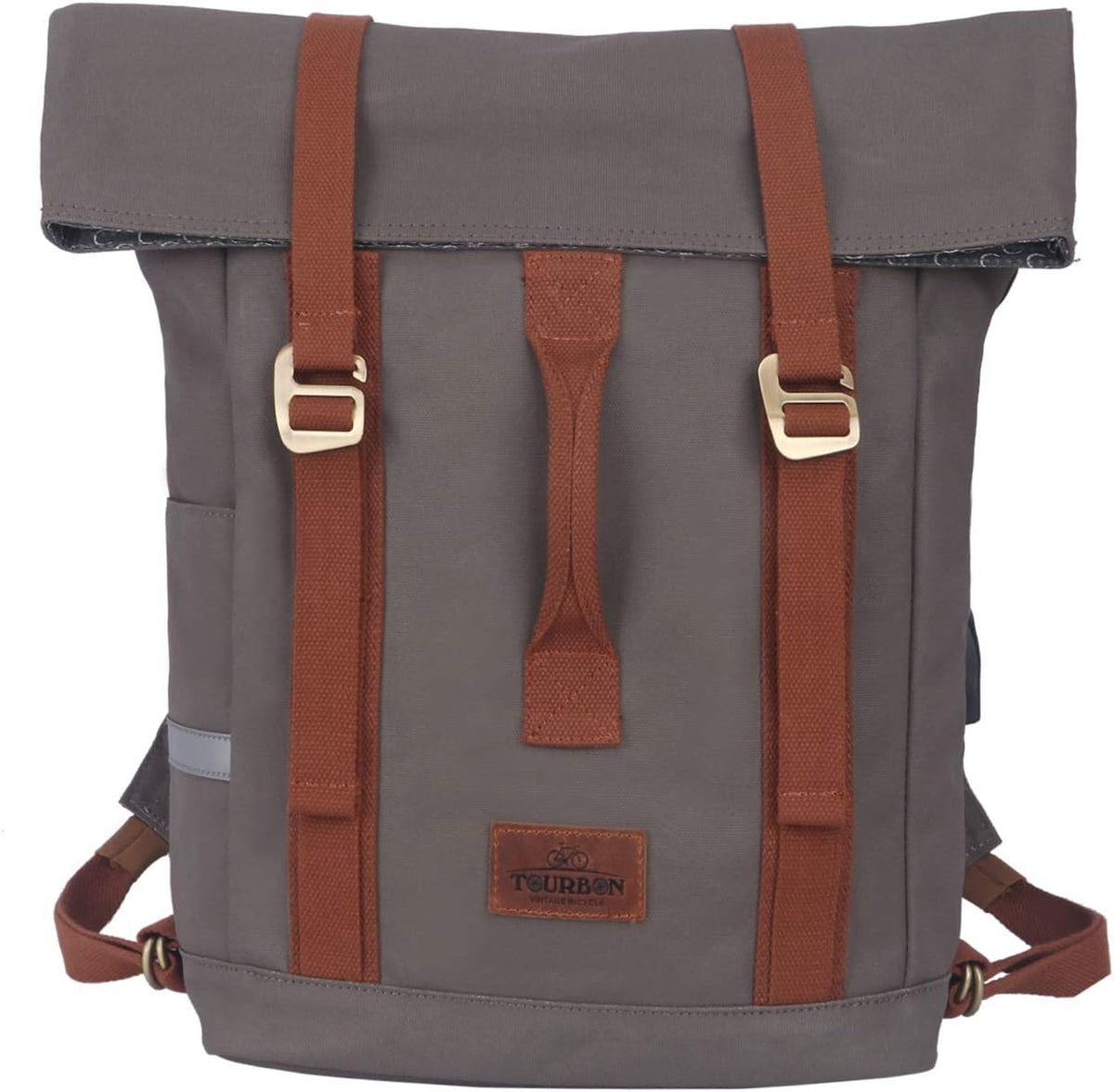 TOURBON Water Resistant Bike Bag Convertible Backpack with Laptop Compartment, Lightweight Quick-clip Bicycle Rear Rack Pannier for Men