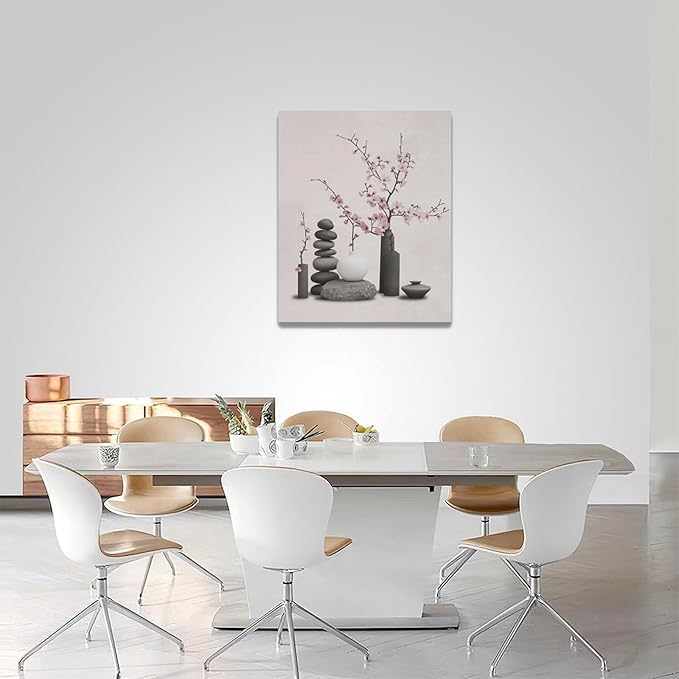 Zen Wall Art Zen Bathroom Pictures Wall Decor Spiritual Canvas Prints Meditation Decorations Painting Framed Artwork Office Home Spa Yoga Decor For Bedroom Dining Living Room 16"x20"