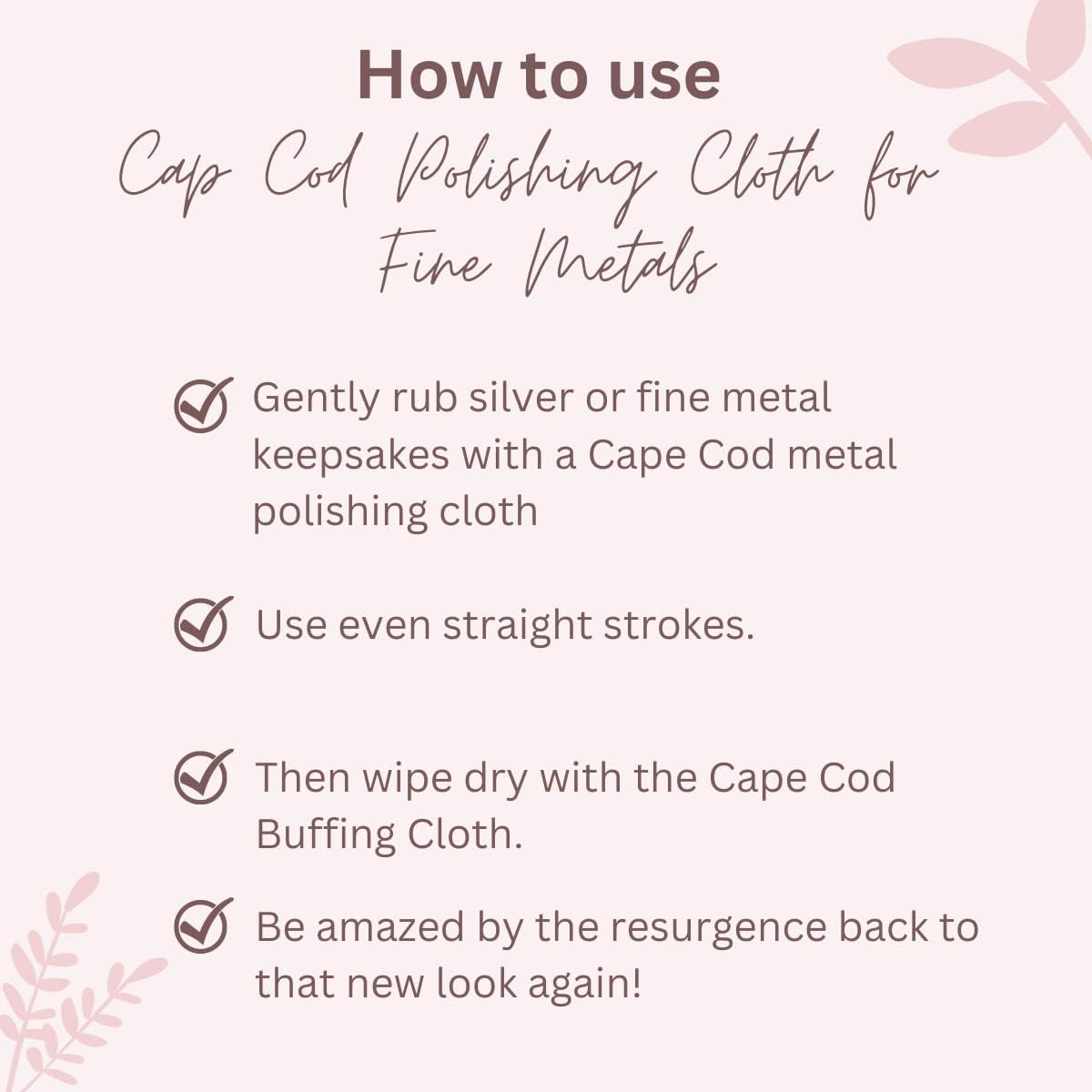 Cape Cod Polishing Metal Tin Bundle for Fine Metals | (12) 4X6 Polishing Cloths | (1) 12x12 Buffing Cloth | (1) Pair of Nitrile Gloves