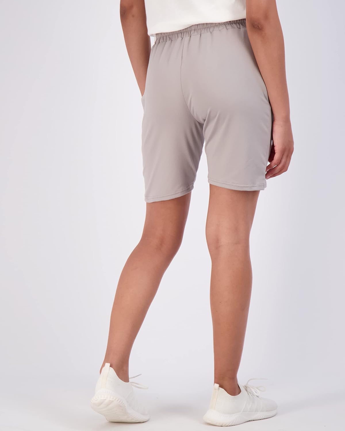 Real Essentials Women's Bermuda Shorts - 7" Super-Soft Casual Yoga Shorts with Pockets | Plus Sizes Available