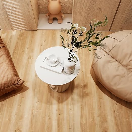 Wood Grain Peel and Stick Floor Tiles – 11.8” Width, Full Roll Length of 118" –