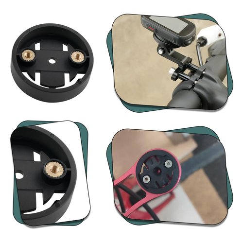SING F LTD 4PCS Bicycle Fixed Base Computer Mount Insert Kit Base Adaper Hole Spacing 20mm Compatible with Garmin Front Bike MountiBlack