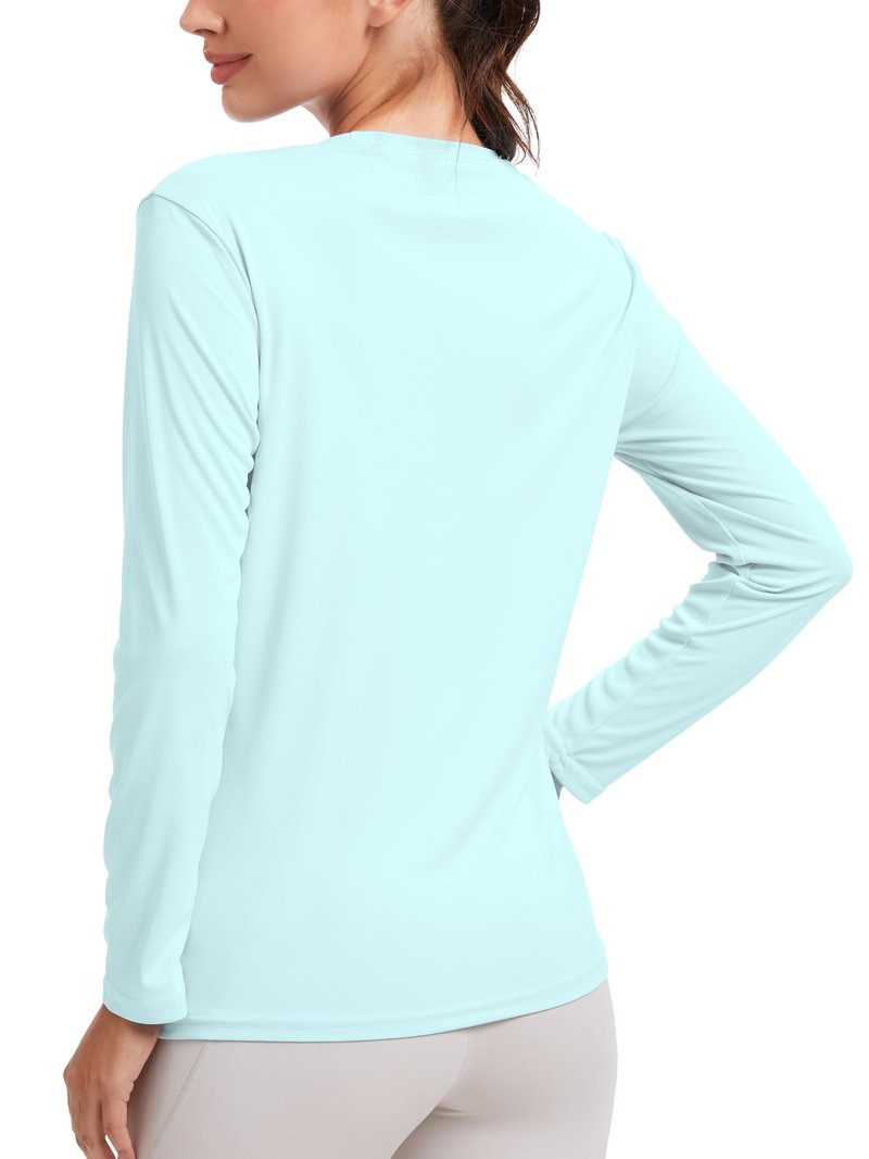 NebuKinex 2 Pack Rash Guard for Women UPF 50+ Sun Shirts UV Protection Long Sleeve Workout Tops Lightweight Quick Dry Swim Hiking Shirt Large