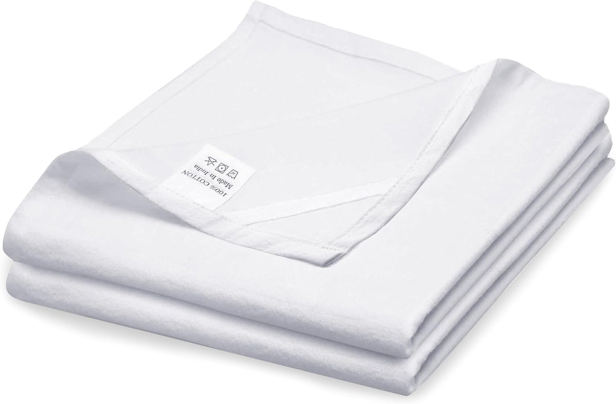 Flour Sack Towels| Tea Towel for Crafts| Kitchen Dish Cotton Blank Towel for Embroidery|Baking Bread Proofing Linen Cover| Thick Absorbent Quick Dry| 2 Pack 33"X38" White