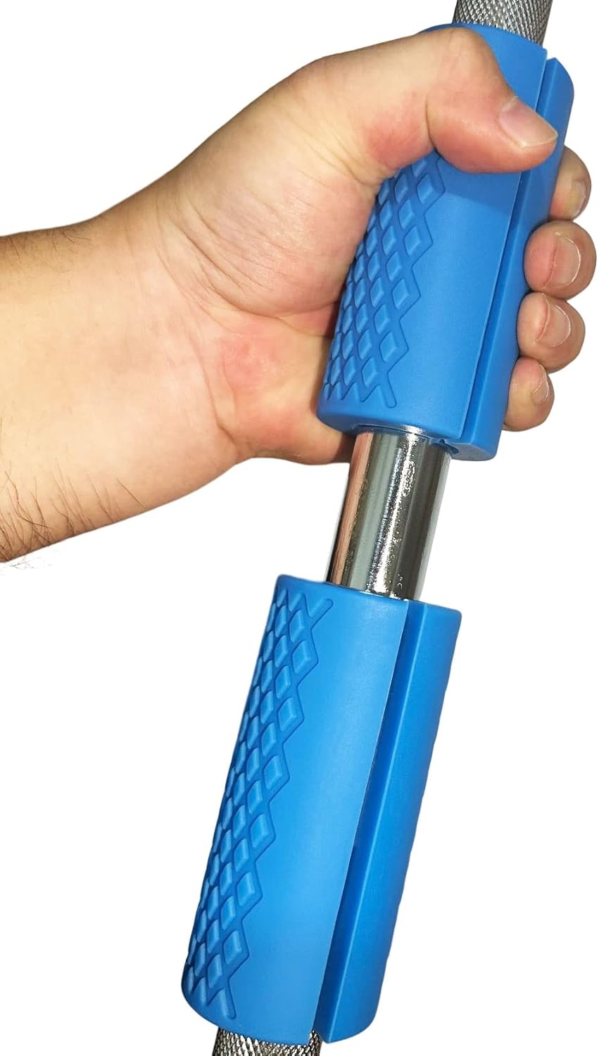 Weight Bar Grips Fit Standard Barbell, Dumbell Handles, Thick Bar Training Adapter for Weightlifting & Cable Attachments Fitness Training Rope Grips for Body Arm Forearm Builder Strength